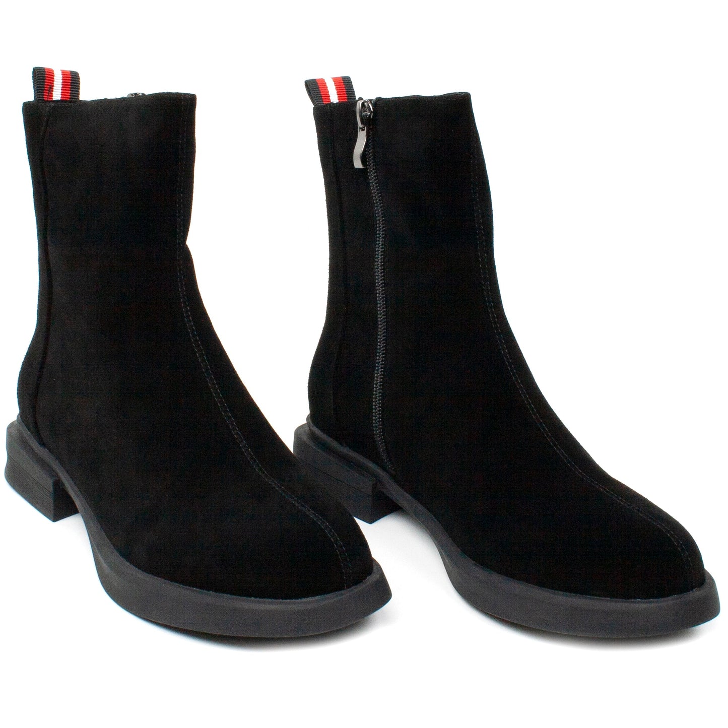 Ghete dama casual piele naturala FORMAZIONE 001 negru velur