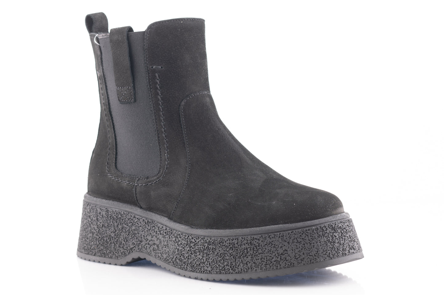 Ghete dama casual piele naturala CATALI 043 negru velur