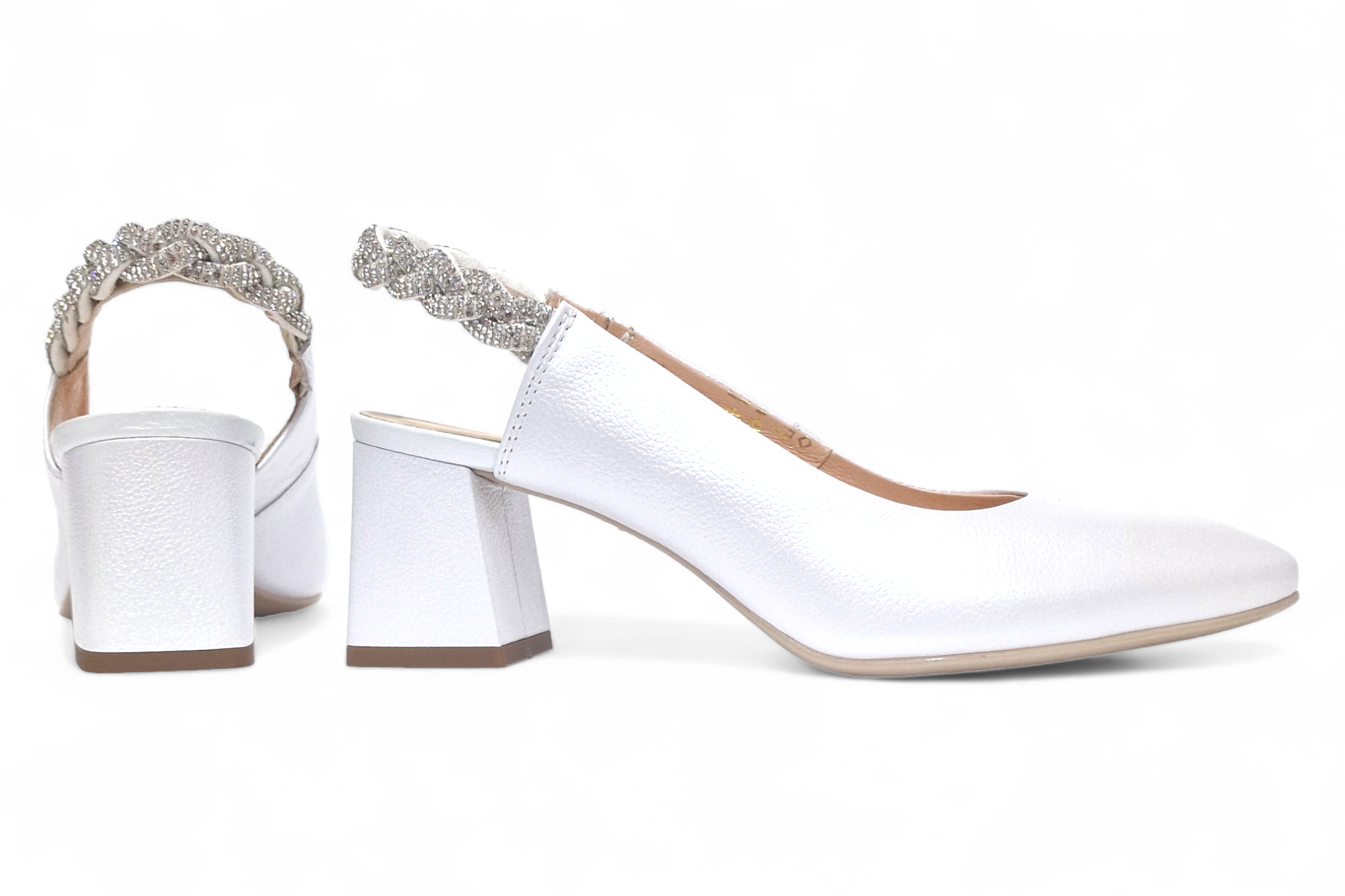 Pantofi dama eleganti piele naturala SALA dec 9977 alb sidef