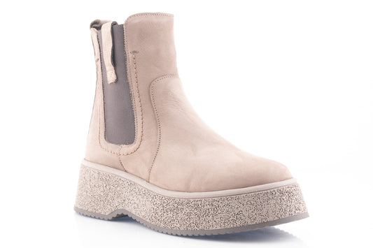 Ghete dama casual piele naturala CATALI 043 vizon velur
