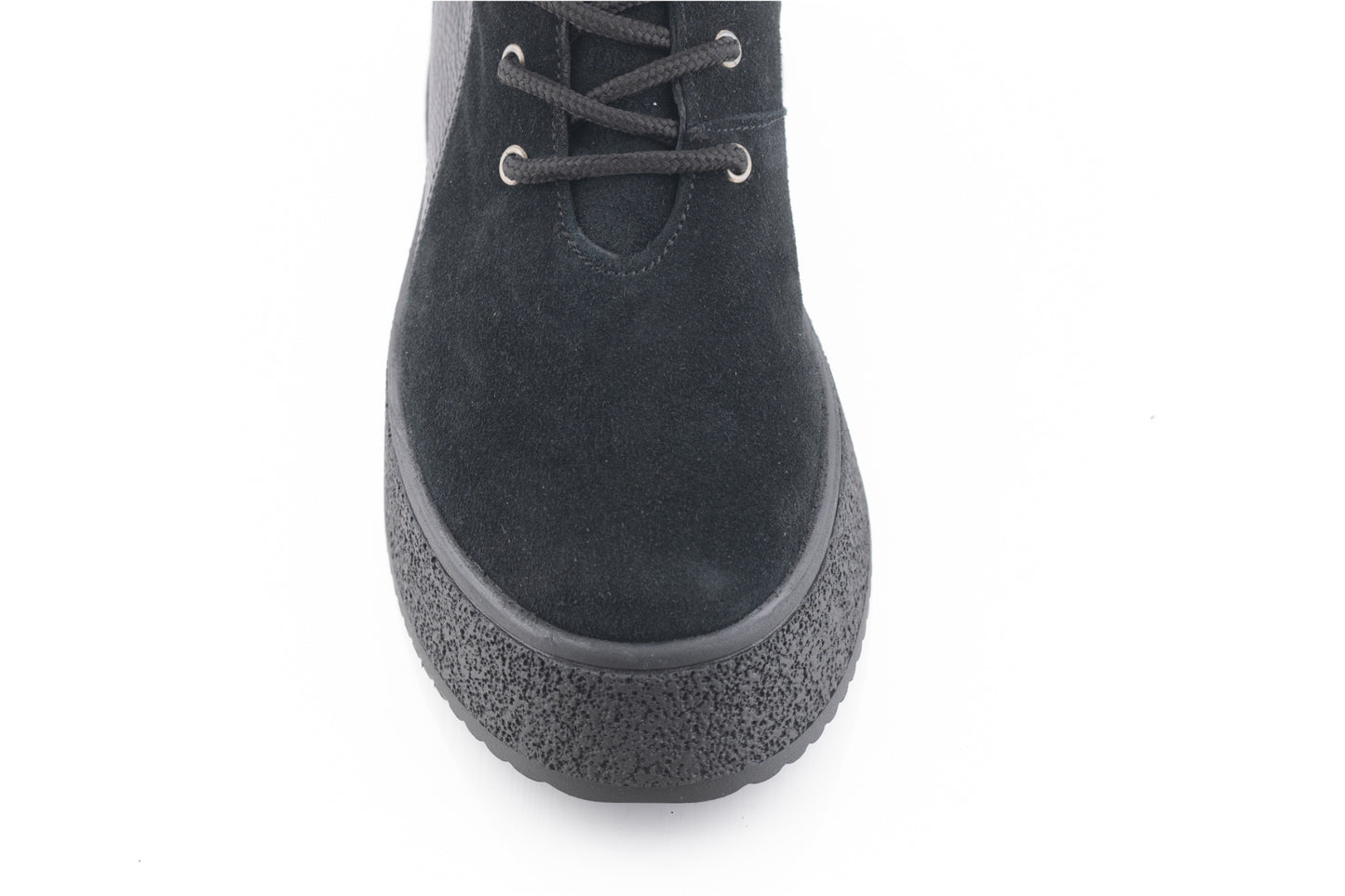 Women's casual boots natural leather CATALI 042 black velour