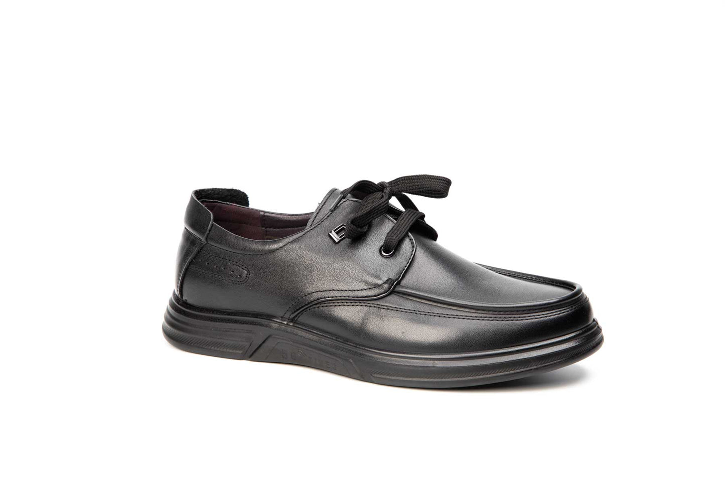 Men's casual shoes, genuine leather, 157, black