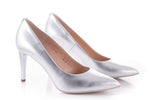 Pantofi dama eleganti piele naturala 1816 argintiu