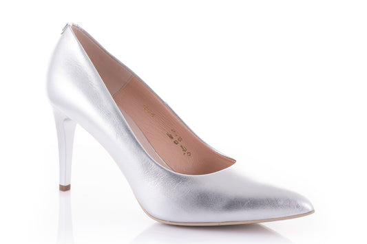 Pantofi dama eleganti piele naturala SALA 1816 argintiu