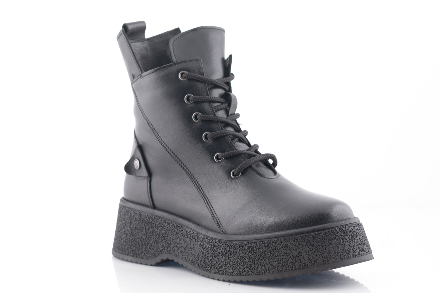 Women's casual boots natural leather CATALI 042 black box