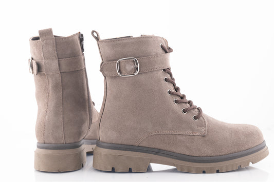Ghete dama casual piele naturala CATALI 034 vizon velur