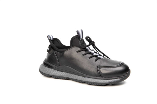 Adidasi barbati piele naturala  FRANCO GERARDO 33609 negru