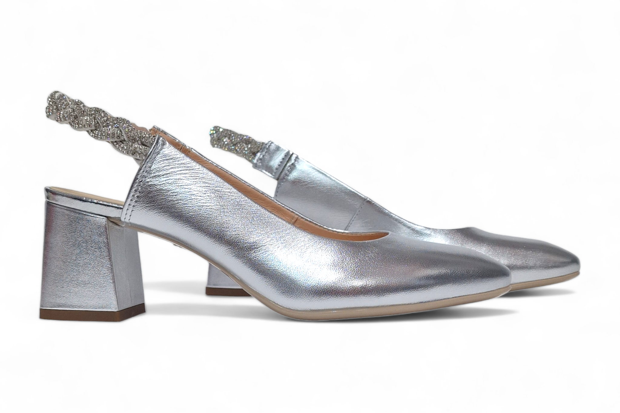 Pantofi dama eleganti piele naturala SALA dec 9977 argintiu