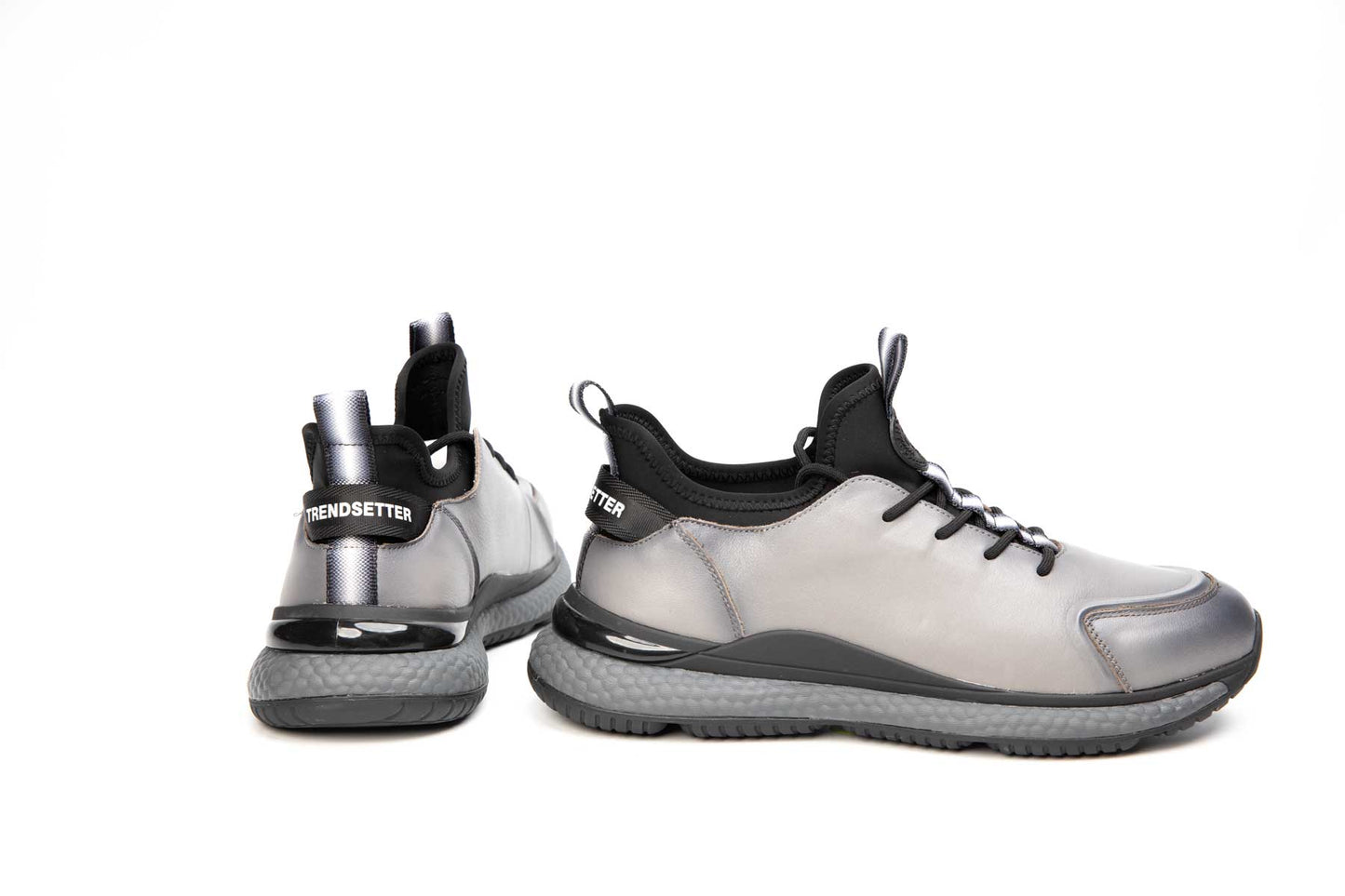 Men's sneakers genuine leather FRANCO GERARDO 33609 gray