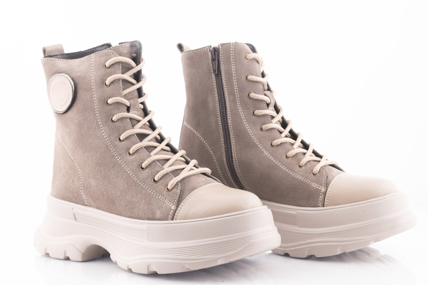 Women's casual boots, genuine leather CATALI 860, mink velour