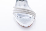Sandale dama casual piele ecologica 6700-1 argintiu