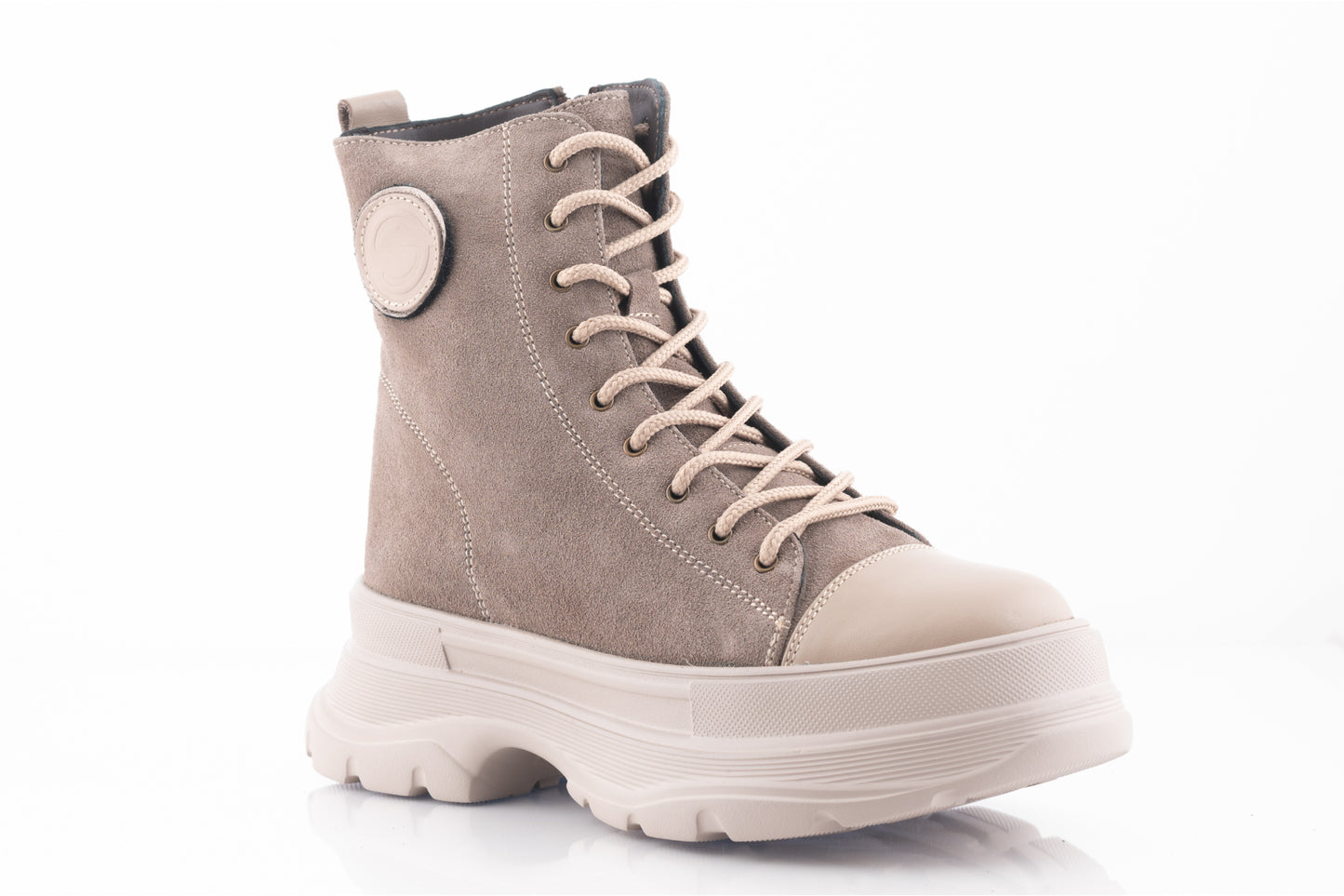 Women's casual boots, genuine leather CATALI 860, mink velour