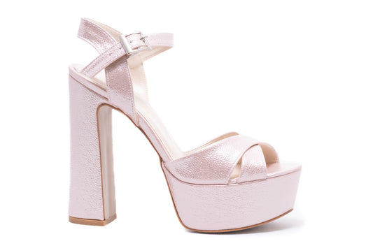 Sandale dama elegante piele ecologica KARIN 7171 pudra croco saten