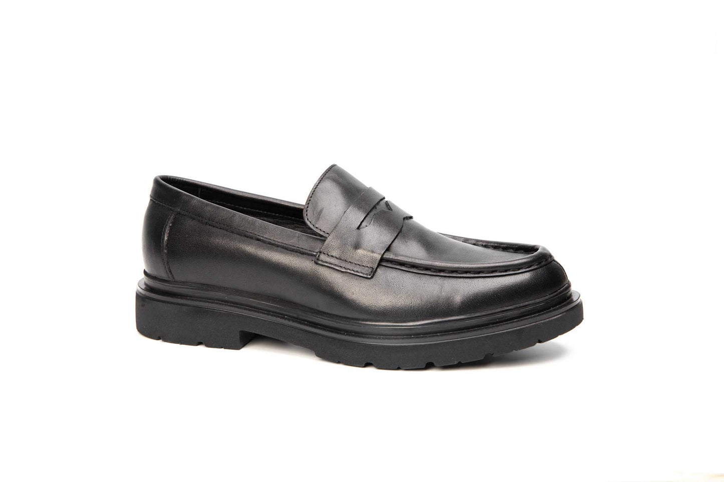 Pantofi barbati casual piele naturala 111 negru box