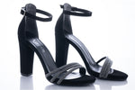 Sandale dama casual piele ecologica 6700-1 negru velur