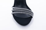 Sandale dama casual piele ecologica 6700-1 negru velur