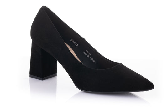 Pantofi dama eleganti piele naturala SALA 20312 negru velur