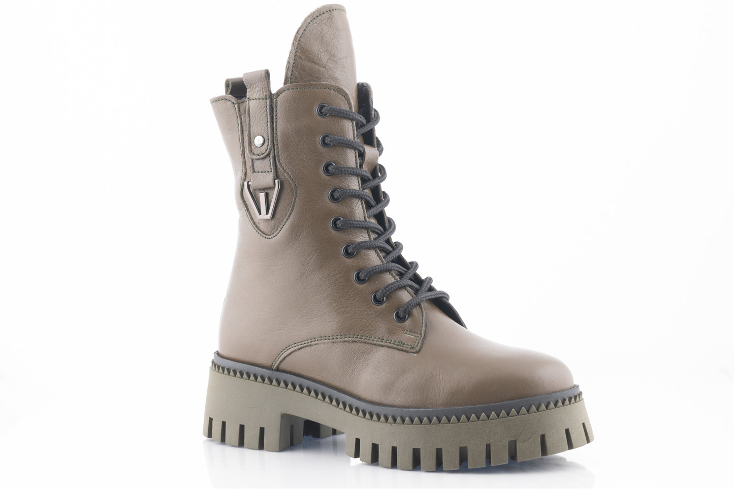 Women's casual boots, natural leather CATALI 830, khaki