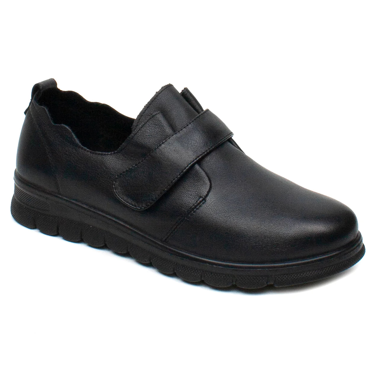 Women's casual shoes made of genuine leather FORMAZIONE 074 black