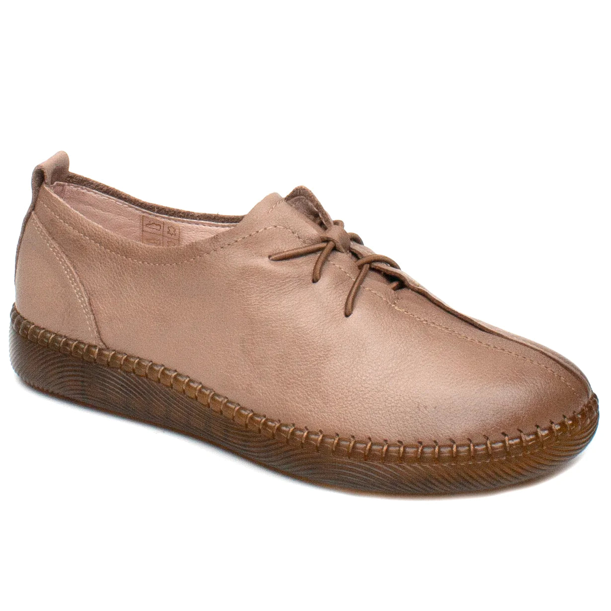 Women's casual shoes made of genuine leather FORMAZIONE 9520 apricot