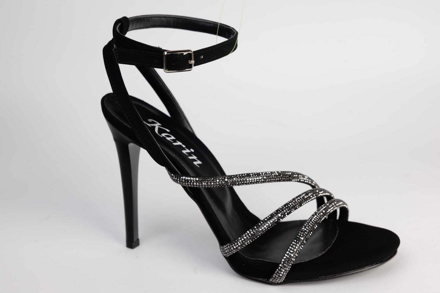 Women's eco-leather sandals KARIN 1998 New silver