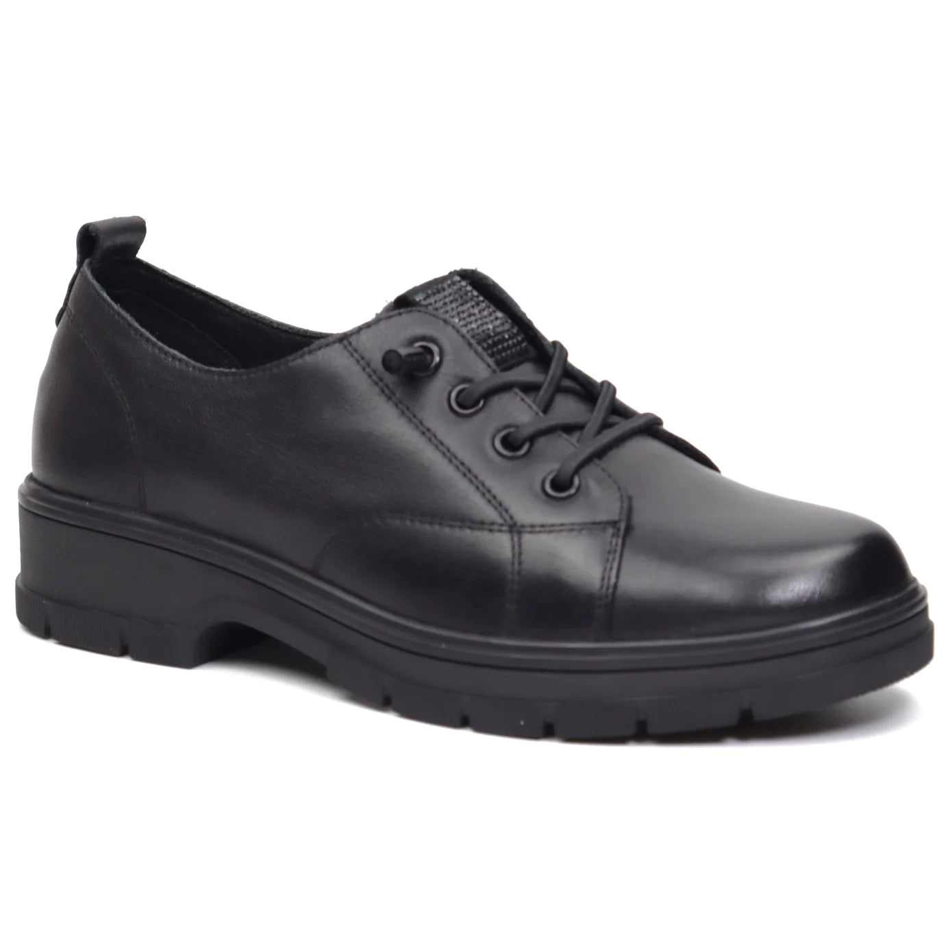 Women's casual shoes made of genuine leather FORMAZIONE 23726 black