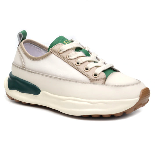 Adidasi dama sport piele naturala FRANCO GERARDO 18001 bej verde