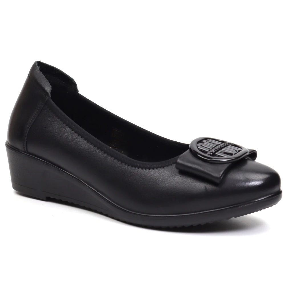 Pantofi dama casual piele naturala 888-1 negru