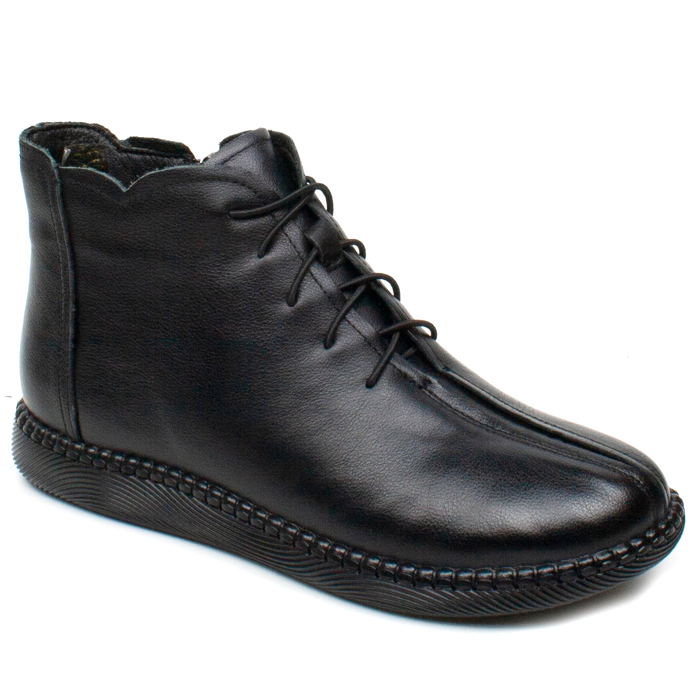 Women's casual boots made of genuine leather FORMAZIONE 9580 black