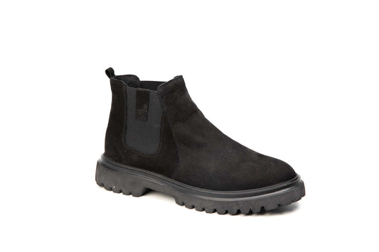 Ghete barbati casual piele naturala CATALI 068 negru velur