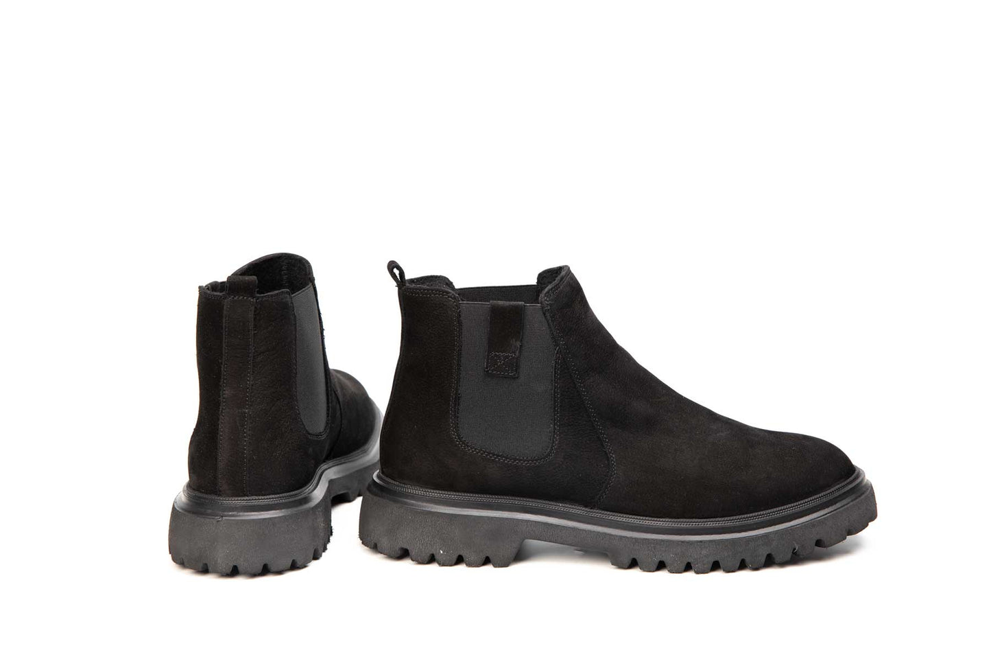 Ghete barbati casual piele naturala CATALI 068 negru velur