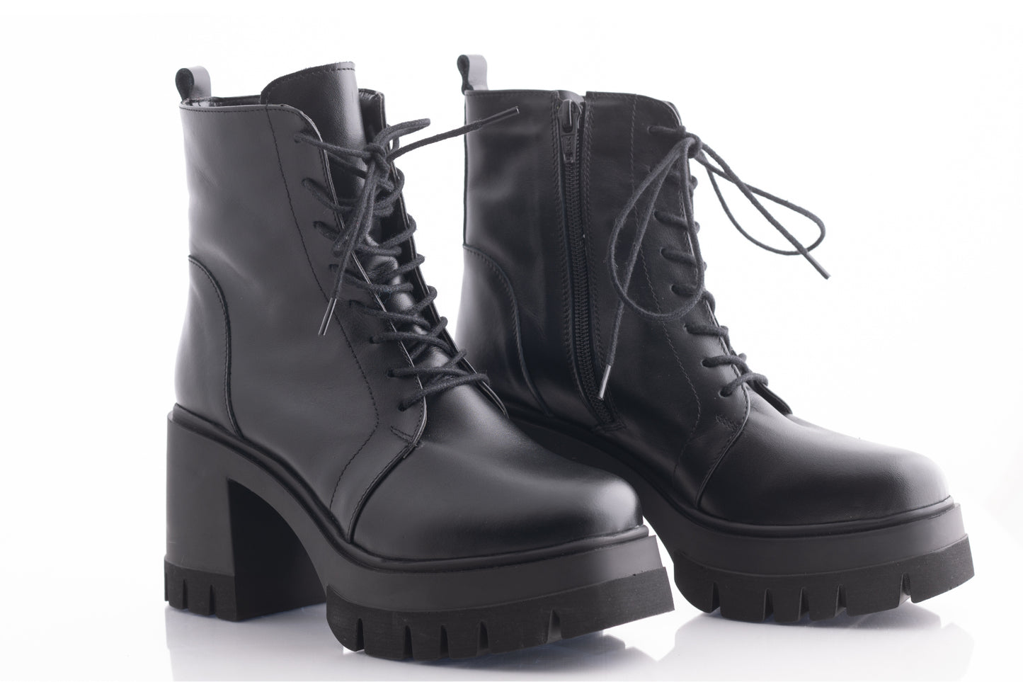 Ghete dama casual piele naturala PERLA 1617 negru box
