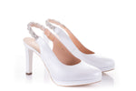 Pantofi dama eleganti piele naturala dec 20292 alb sidef