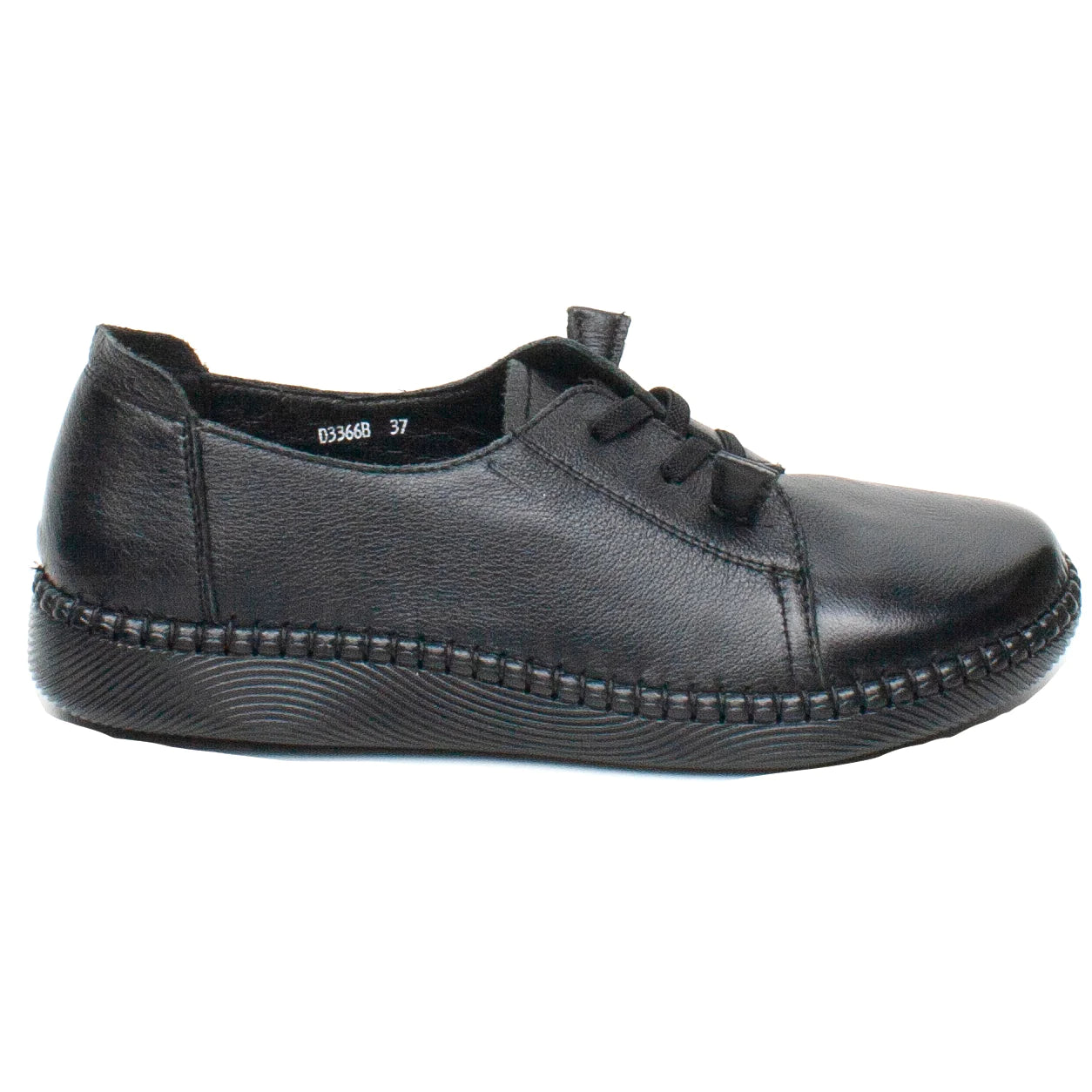 Women's casual shoes made of genuine leather FORMAZIONE 3366 black