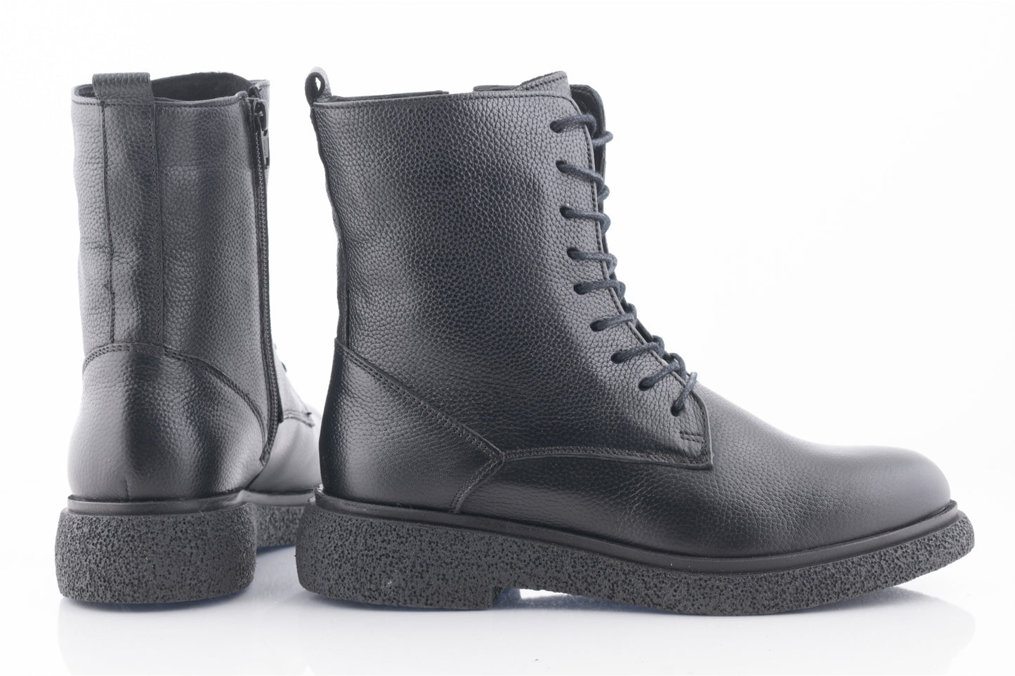 Ghete dama casual piele naturala CATALI 002 negru box