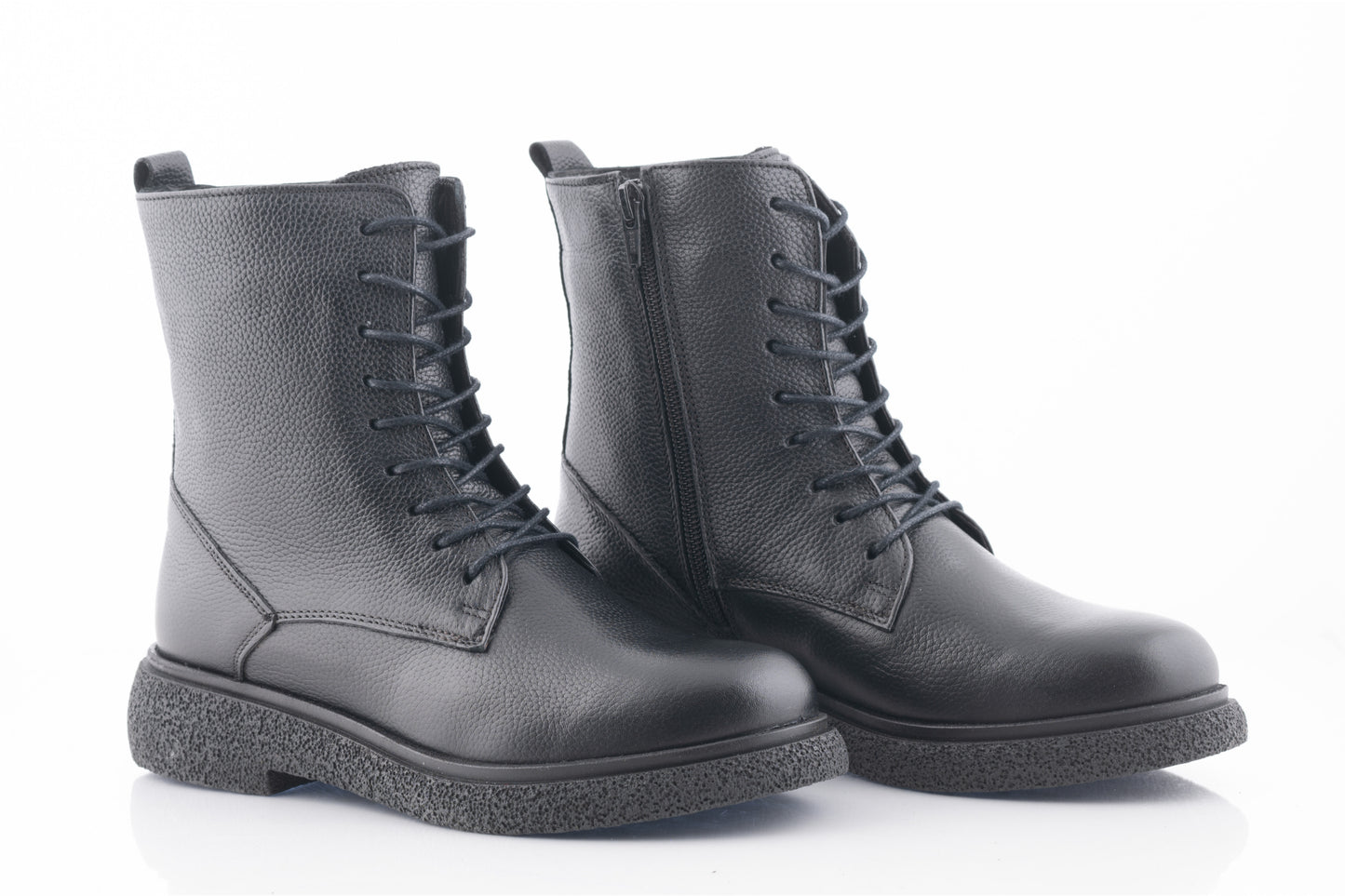 Ghete dama casual piele naturala CATALI 002 negru box