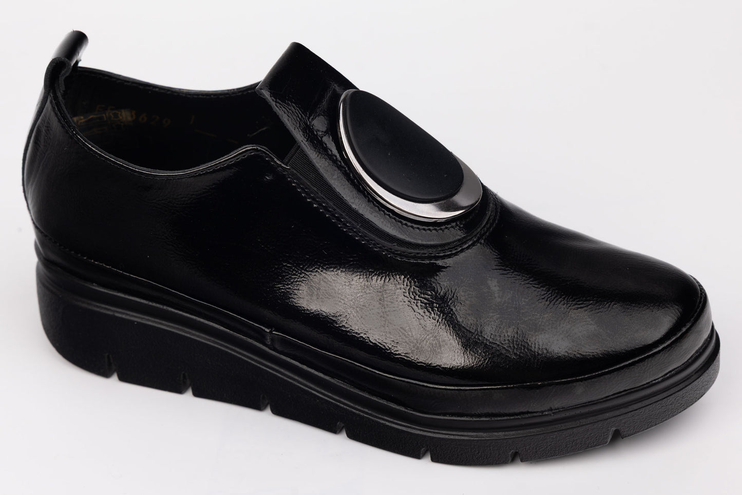 Pantofi dama piele naturală lăcuită PERLA 3629 N lac