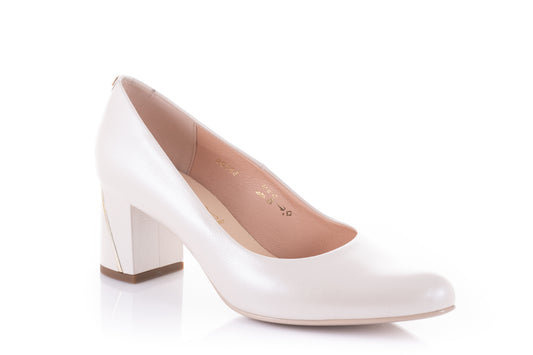 Pantofi dama eleganti piele naturala SALA 20153 crem