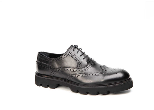 Pantofi barbati casual piele naturala 9299 negru box