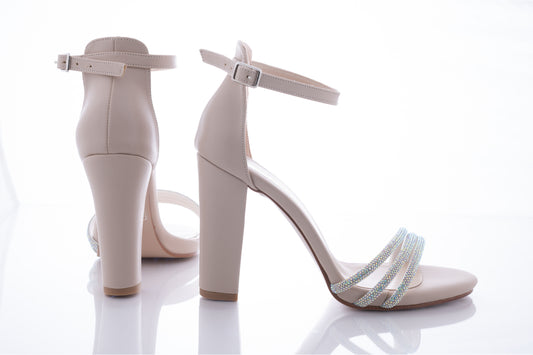 Sandale dama casual piele ecologica  KARIN 6700-1 crem box