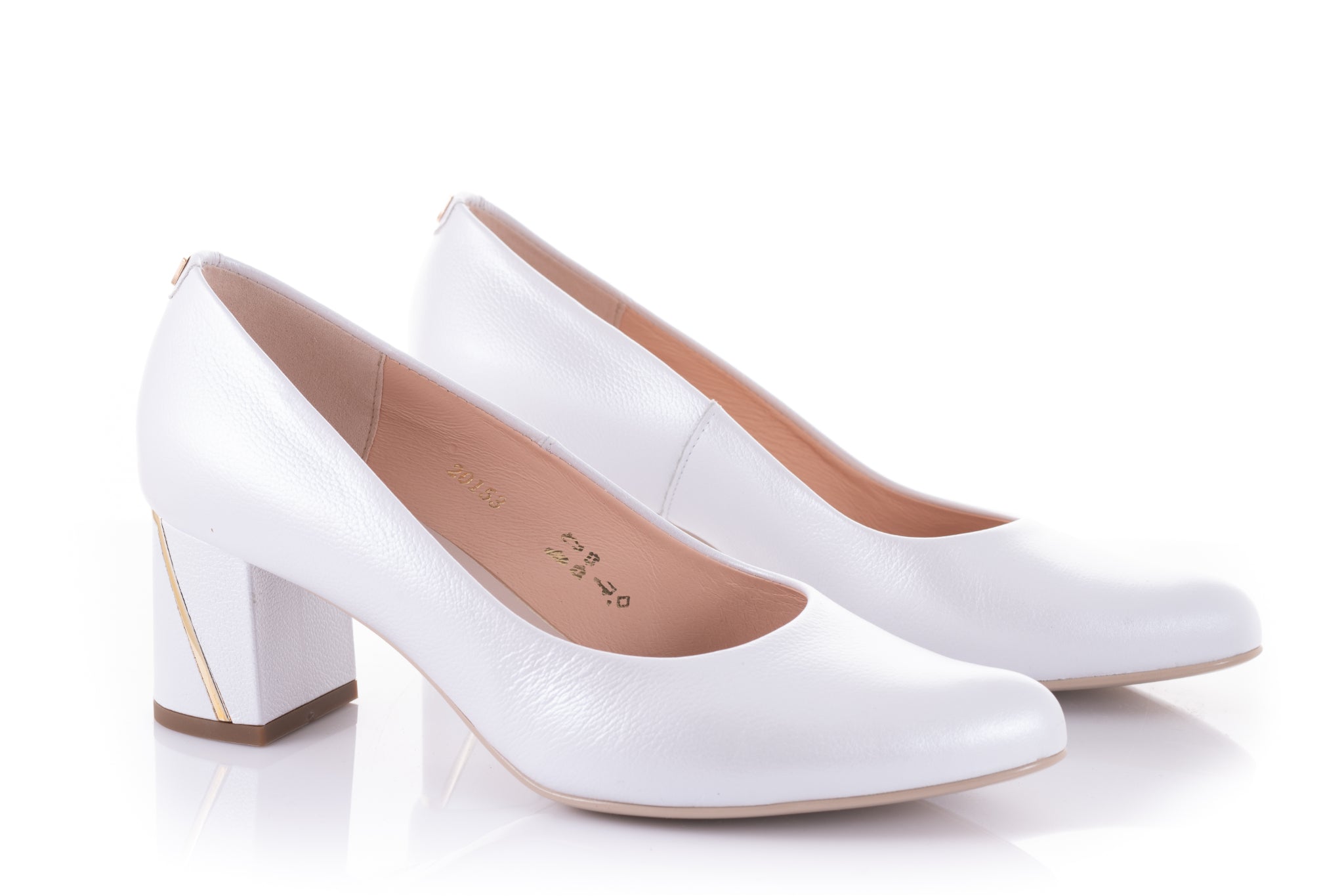 Pantofi dama eleganti piele naturala 20153 alb