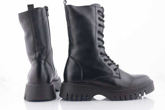 Ghete dama casual piele naturala CATALI 052 negru box