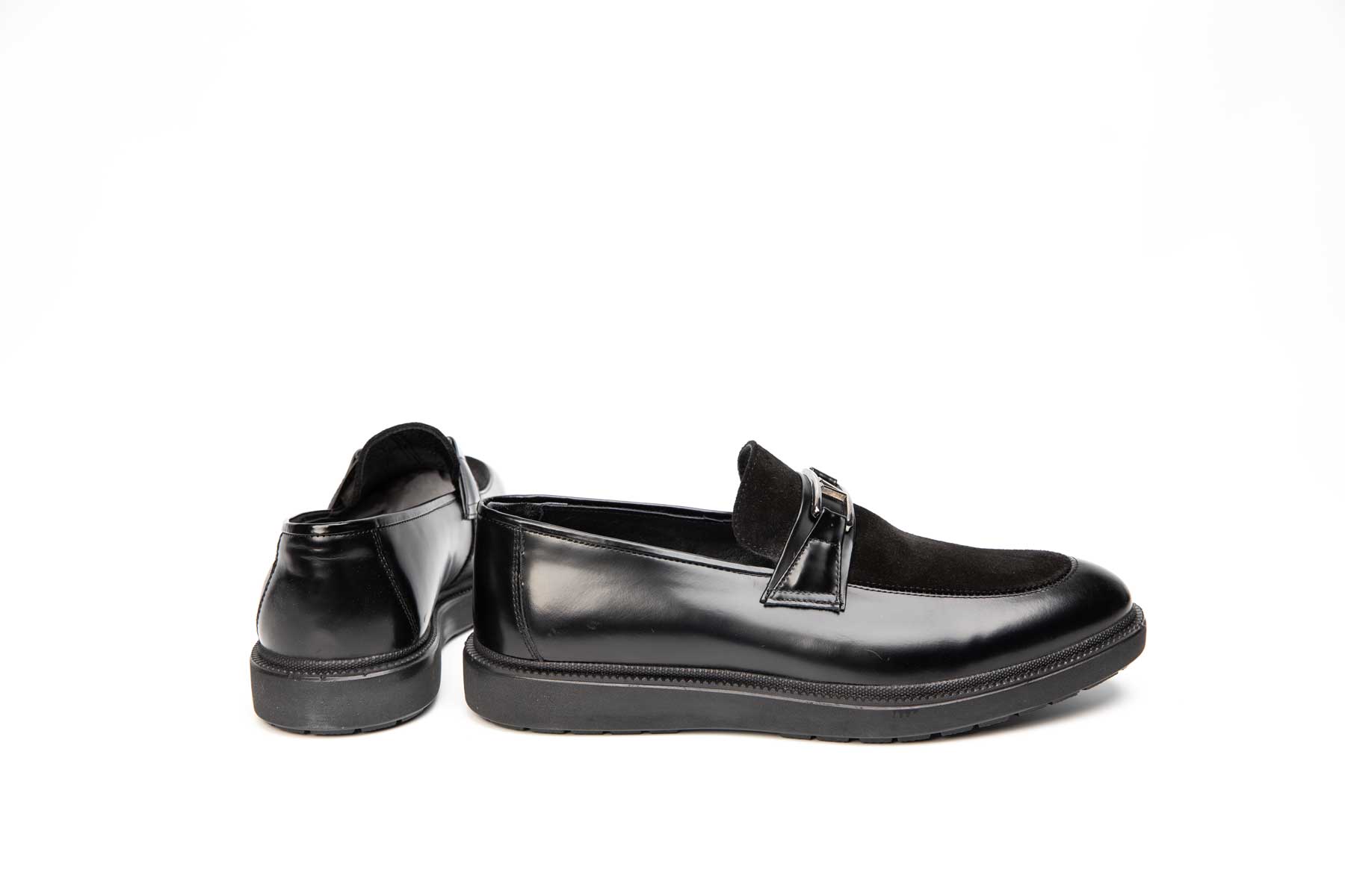 Pantofi barbati casual piele naturala 20 negru velur