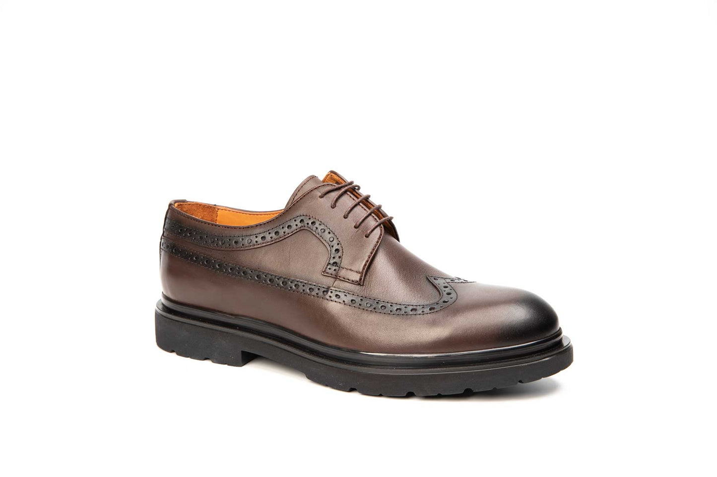 Men's casual shoes, genuine leather, 1009, brown