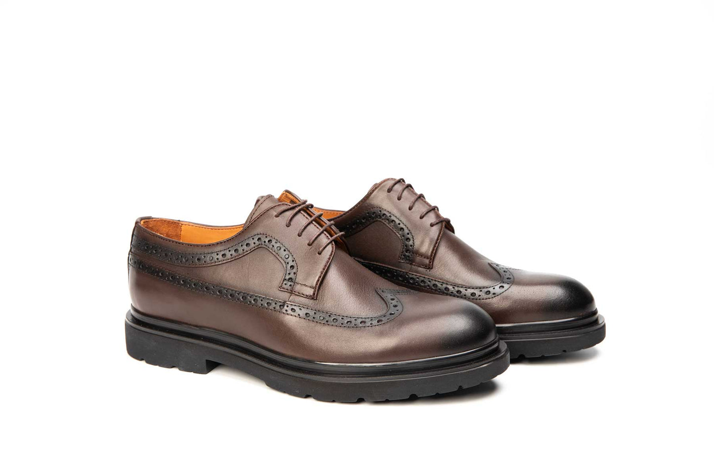 Men's casual shoes, genuine leather, 1009, brown