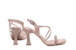 Sandale dama elegante piele ecologica 371 nude