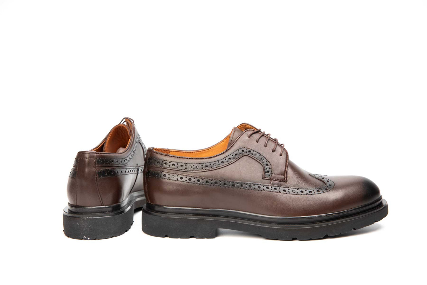 Men's casual shoes, genuine leather, 1009, brown