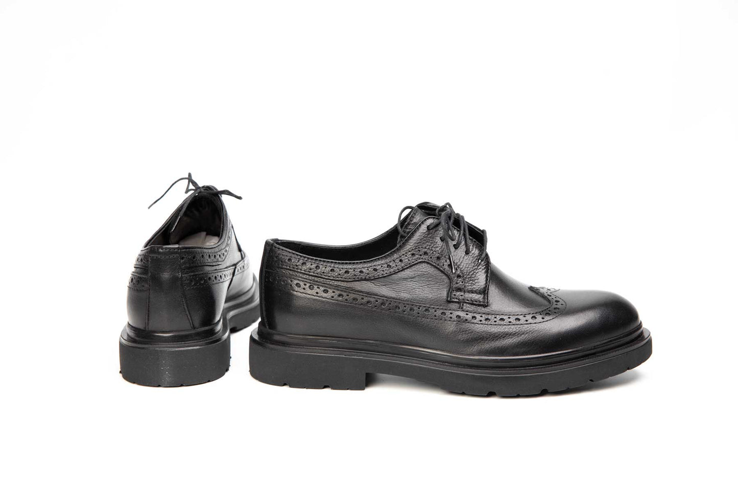 Men's casual shoes natural leather 1009 black box