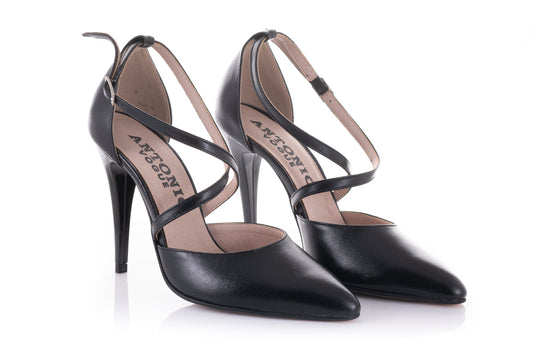 Pantofi dama eleganti piele naturala ANTONIO 74 175 negru box