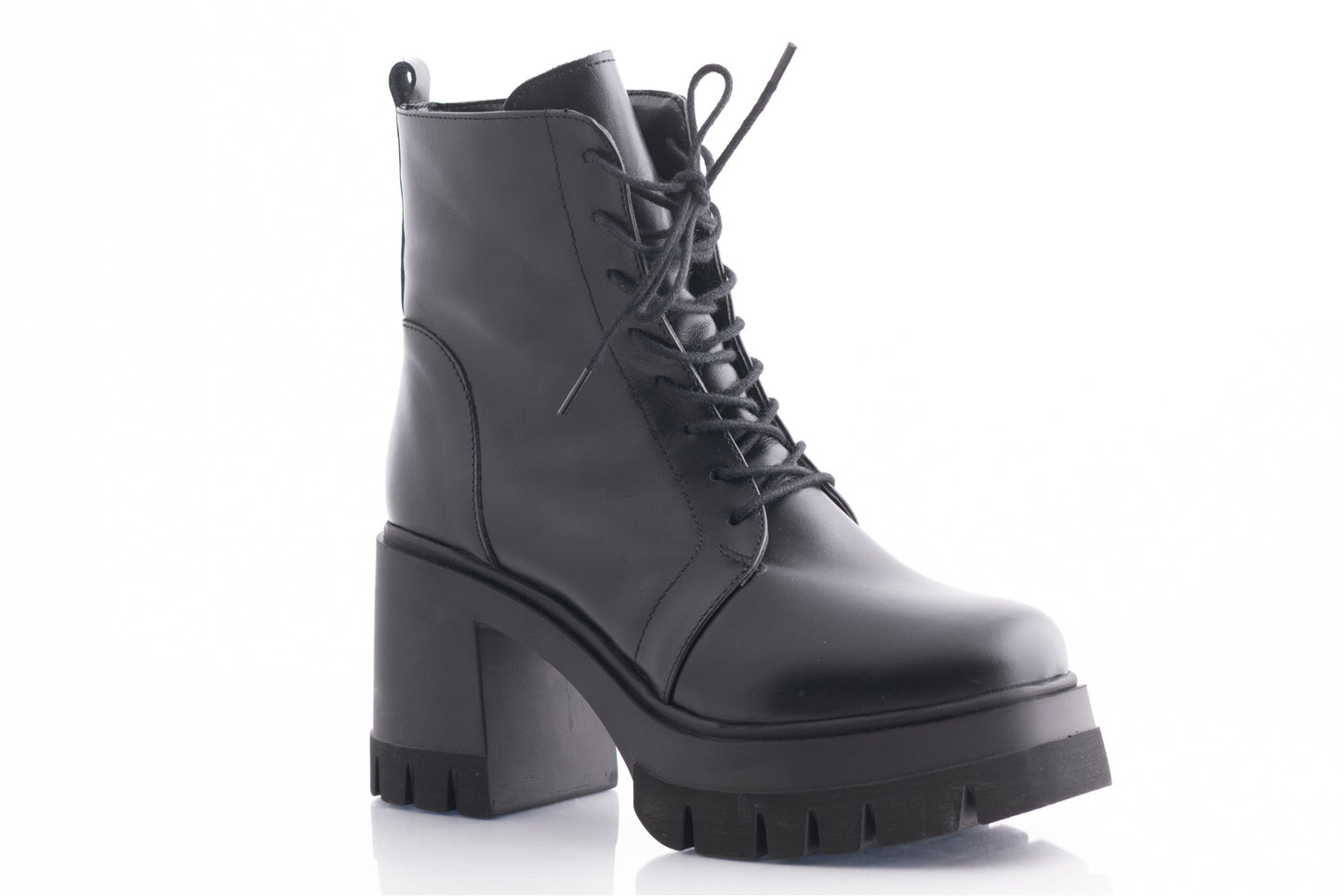Ghete dama casual piele naturala PERLA 1617 negru box